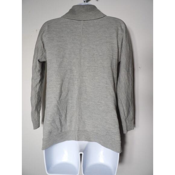 Talbots Womens Small Merino Wool Turtleneck Small Gray Front Pockets Capsule - Picture 11 of 11